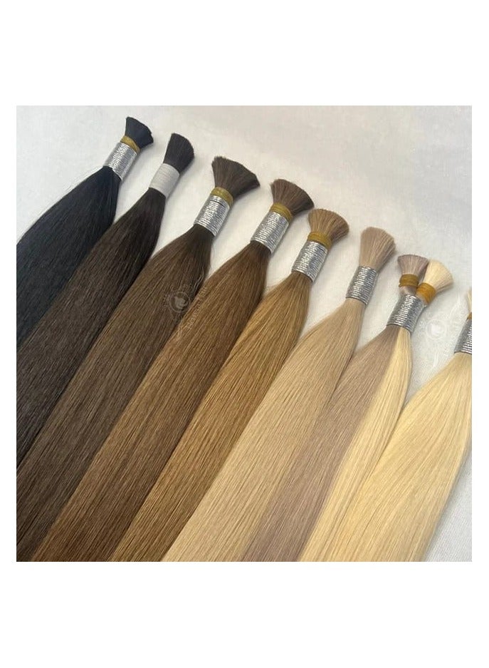 Estelle Bulk Straight Human Hair for Braids 100% Remy Human Hair Extensions  Color60 - Image 1