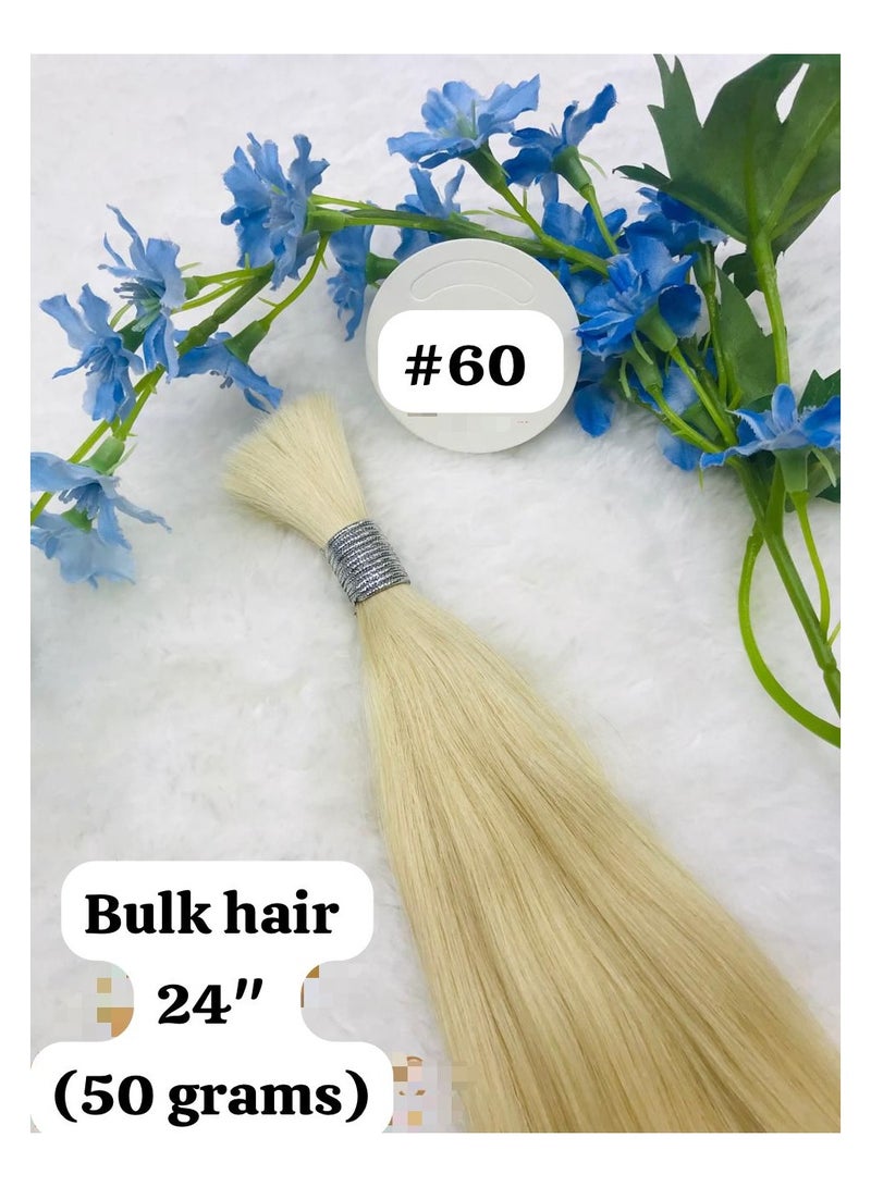 Estelle Bulk Straight Human Hair for Braids 100% Remy Human Hair Extensions  Color60 - Image 2