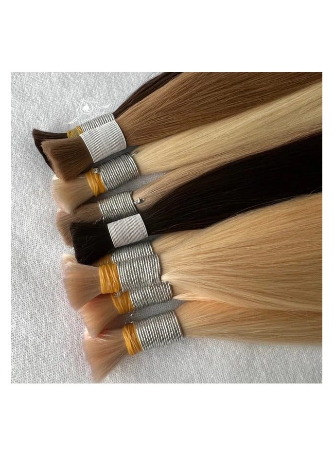 Estelle Bulk Straight Human Hair for Braids 100% Remy Human Hair Extensions  Color60 - Image 3