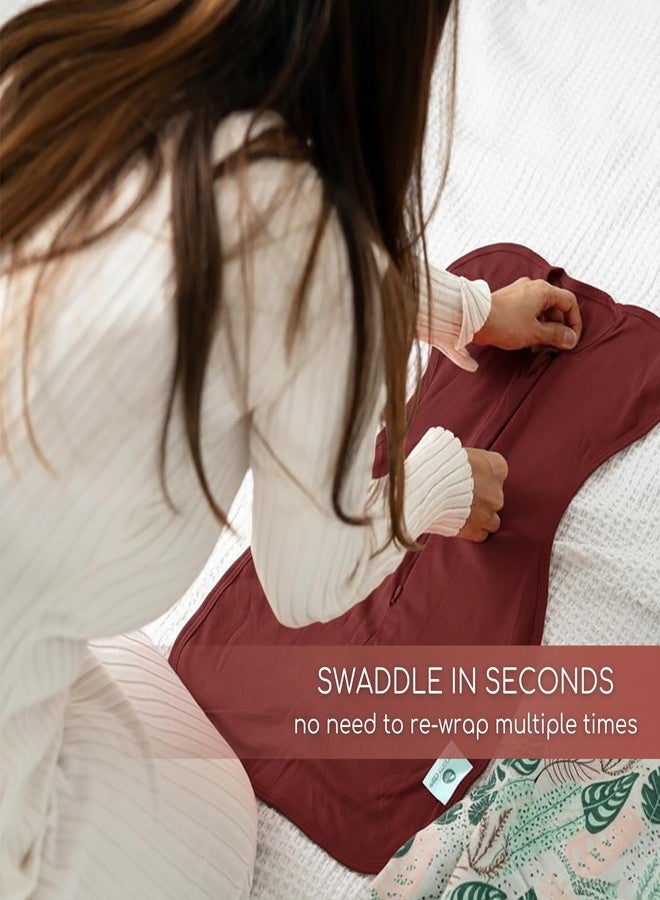 cocoon care كيس نوم كوكوون كير 0.5 توغ، مصنوع من القطن والخيزران المحبوك، مع إمكانية رفع الذراعين، مناسب للأطفال حديثي الولادة | من 1 إلى 3 أشهر | أحمر طوبي - Image 5