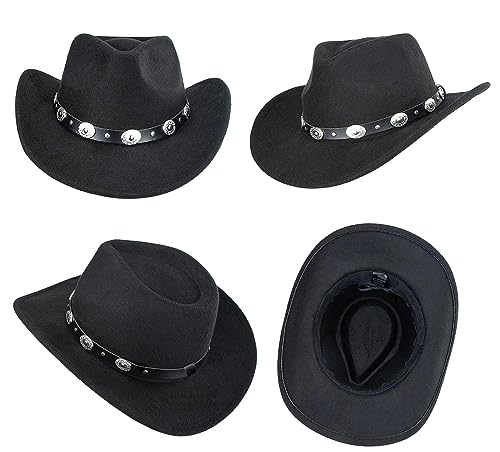 Vikodah Kids Wide Brim Western Cowboy Cowgirl Hat - Boys Girls Felt Fedora Hats for 2-6 Years - Image 3