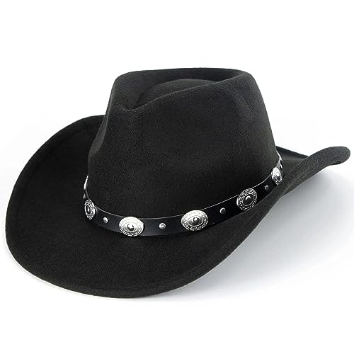 Vikodah Kids Wide Brim Western Cowboy Cowgirl Hat - Boys Girls Felt Fedora Hats for 2-6 Years - Image 1