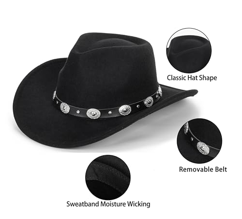 Vikodah Kids Wide Brim Western Cowboy Cowgirl Hat - Boys Girls Felt Fedora Hats for 2-6 Years - Image 5