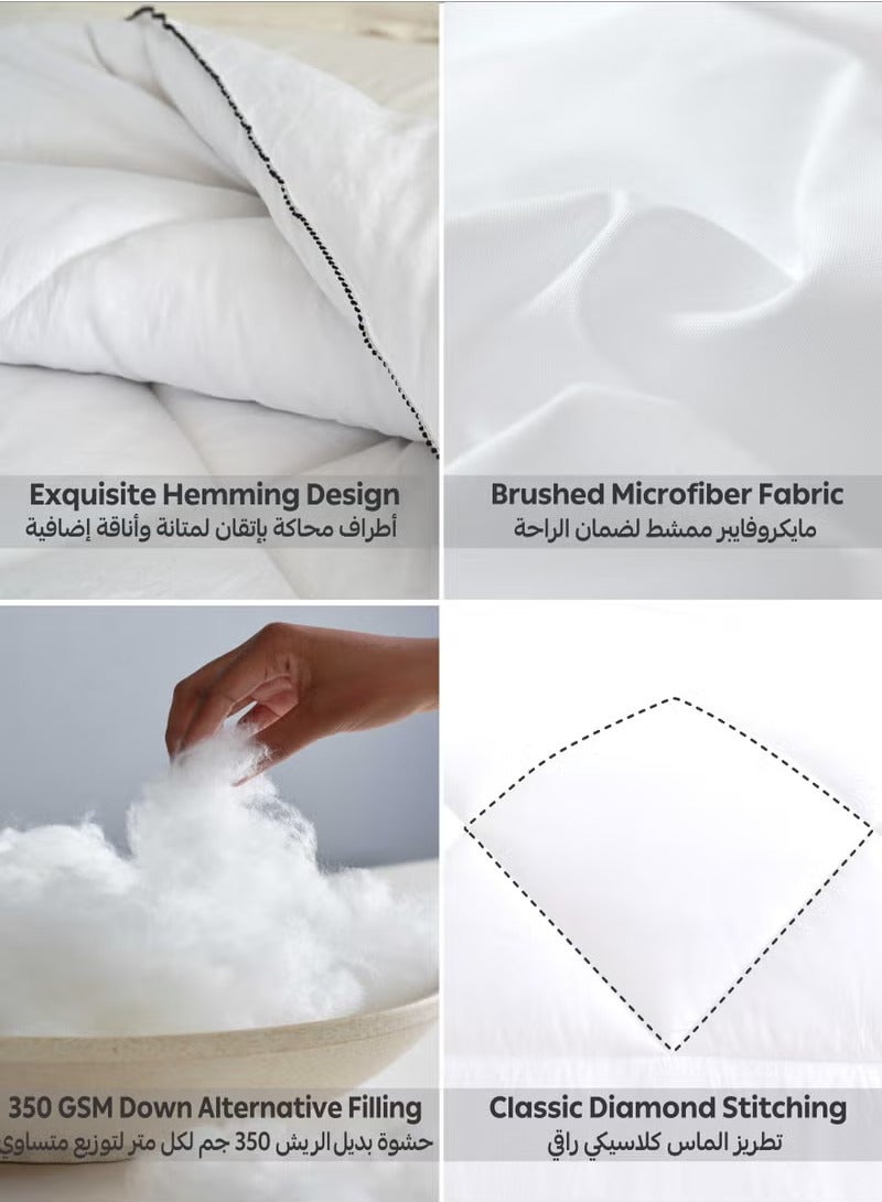 Donetella Comforter Duvet Insert – Size 180x230 cm – All Season Quilt with 350 GSM Soft Luxury Down Alternative Filling – Diamond Quilted for Queen Bed - Image 4