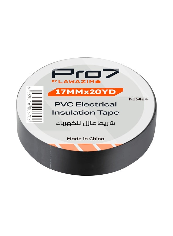 LAWAZIM Pro7 10 Pack Black Electrical Tape - 17mmx20Yards 0.5mil Thickness - Vinyl Electrical Insulation Tape up to 80°C 600V Rated Wire Insulating for Home DIY Electrical Repairs Professional Installations - Image 4