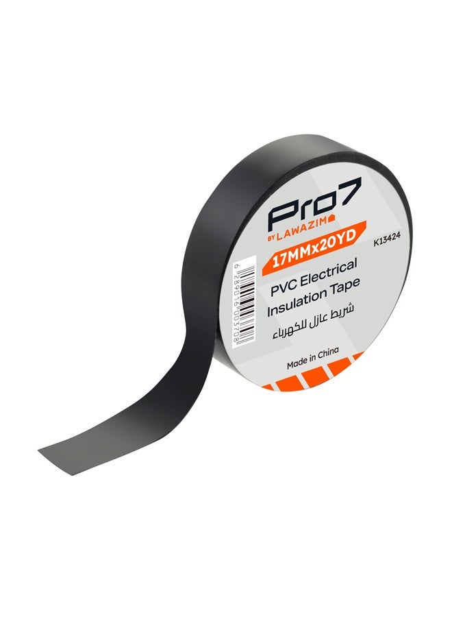 LAWAZIM Pro7 10 Pack Black Electrical Tape - 17mmx20Yards 0.5mil Thickness - Vinyl Electrical Insulation Tape up to 80°C 600V Rated Wire Insulating for Home DIY Electrical Repairs Professional Installations - Image 5