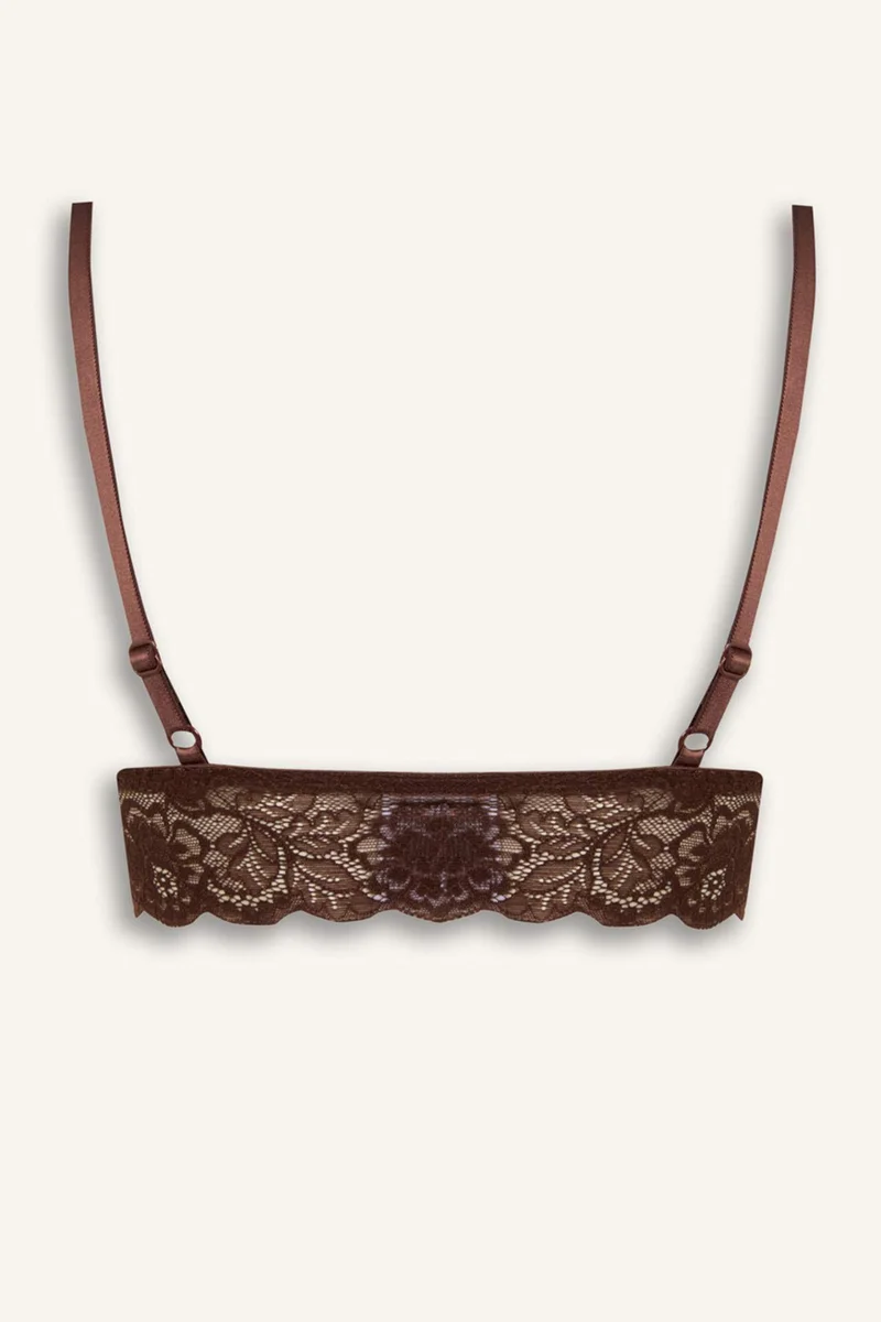 ديفاكتو Padded Wire-Free Lace Bralette