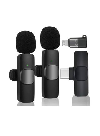 2in1 Bluetooths Mic K9 Wireless Collar Microphone Dual Lapel Lavalier Mic for Noise Reduction Vlogging Interview Live Streaming YouTube Video Broadcast With 2 Mic Receiver for iPhone and Android - pzsku/ZAE1A749B0AB7D673754BZ/45/_/1687441935/79c87c69-2a95-43be-8c61-b14a2ac05691