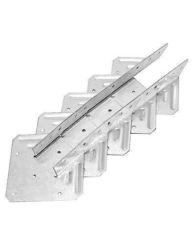 QWORK Galvanized 18-Gauge Hurricane Tie, 40 Pack Steel Connector for Roofing Trusses Wood Timber, Resist High Wind/ Earthquake Forces - Image 3