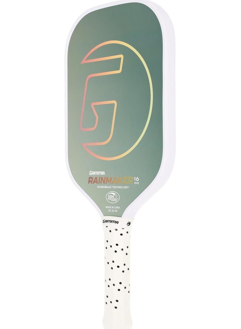 Gamma GAMMA Rainmaker Pickleball Paddle – Lightweight, Large Sweet Spot, Microbead Carbon Fiber Face for Spin & Control, Customizable Swing Weight – Available in 6 Colors  - Image 3