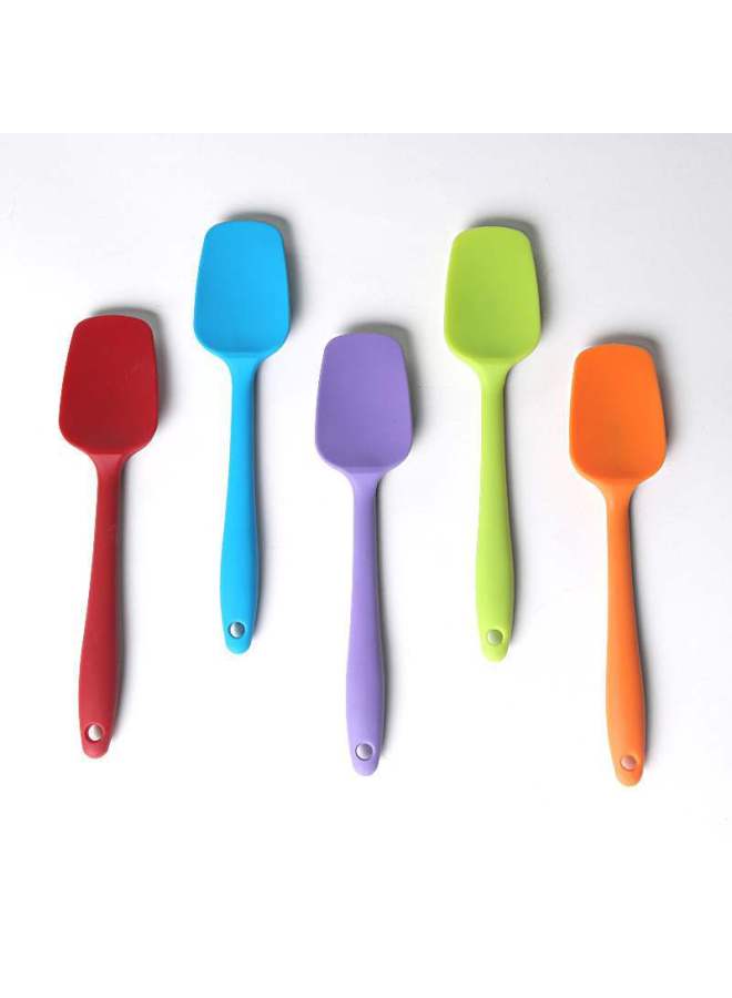 Dedicated All-inclusive Silicone Scraper Integrated Silicone T Shovel Baking Tool Butter Cream Stirring Shovel Small Scraper Spoon-Specifications:Small Color Capsules (self-adhesive Bag) - Image 1