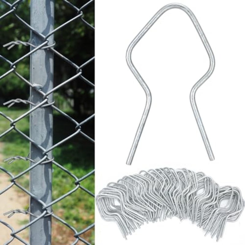 Hicarer Pcs T Post Clips Metal Wire Fence Clips Galvanized Steel Tie Preformed Fencing Clip Fence Ties for T-Posts/u-Posts Silver - Image 1