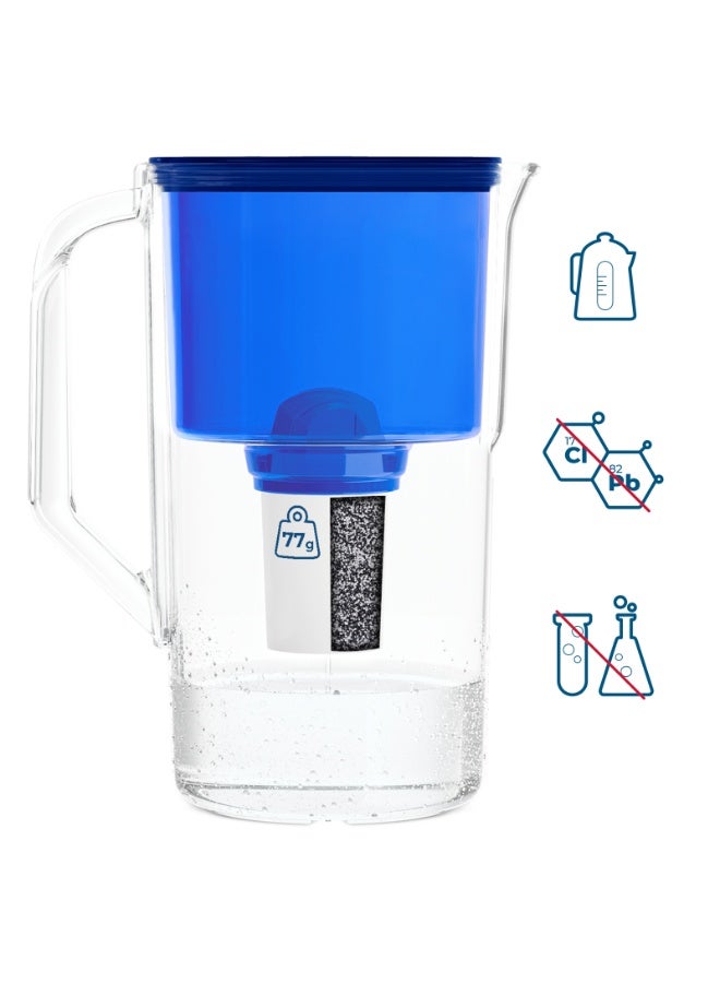 Wessper D1 Solid AquaClassic Water Filter Jug 2.8 L – blue - Image 4