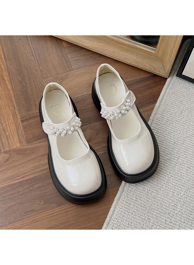 شك خريف جديد الفتيات أحذية من الجلد أنيق الفتيات الصغيرات لينة سوليد أحذية الأميرة أداء الطالب مرحلة الأداء الأحذية النسائية - Image 4