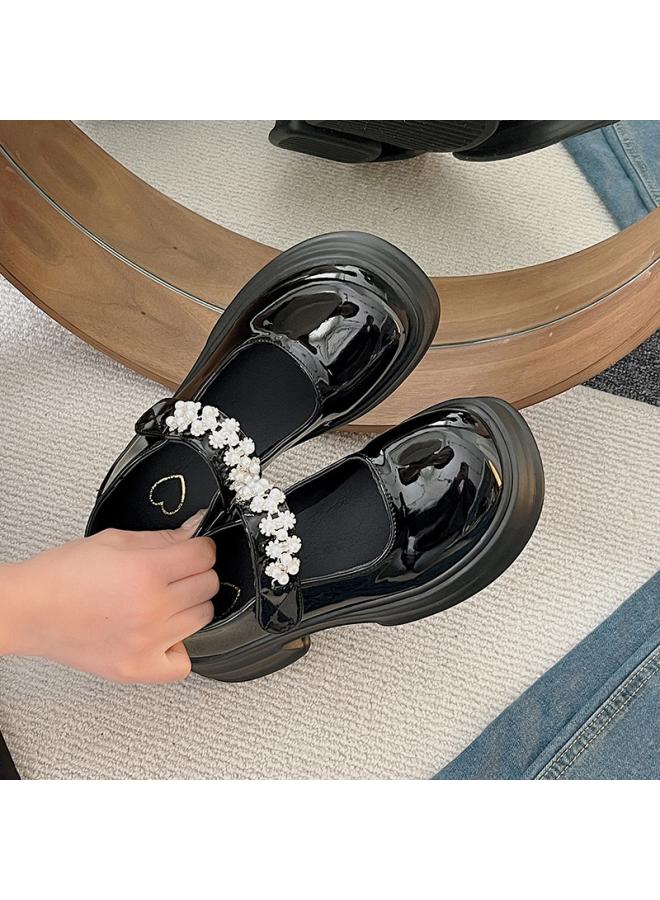 شك خريف جديد الفتيات أحذية من الجلد أنيق الفتيات الصغيرات لينة سوليد أحذية الأميرة أداء الطالب مرحلة الأداء الأحذية النسائية - Image 5