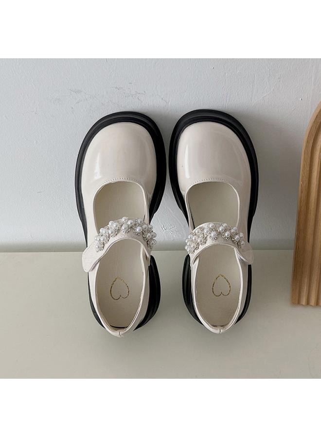 شك خريف جديد الفتيات أحذية من الجلد أنيق الفتيات الصغيرات لينة سوليد أحذية الأميرة أداء الطالب مرحلة الأداء الأحذية النسائية - Image 3