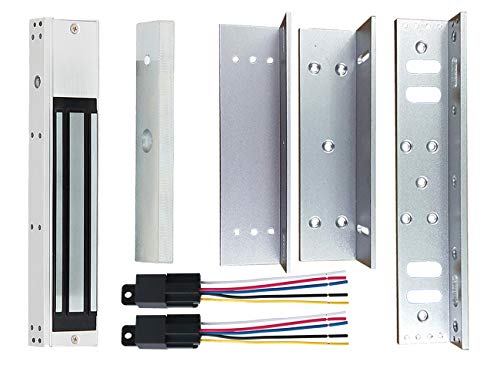 Supreform Outdoor Indoor Waterproof 12VDC 24VDC 600lbs Holding Force Magnetic Door Lock with Z and L Brackets for Access Control Door and Gate Opener, Fail Safe Electromagnetic Door Lock Gate Lock - Image 5