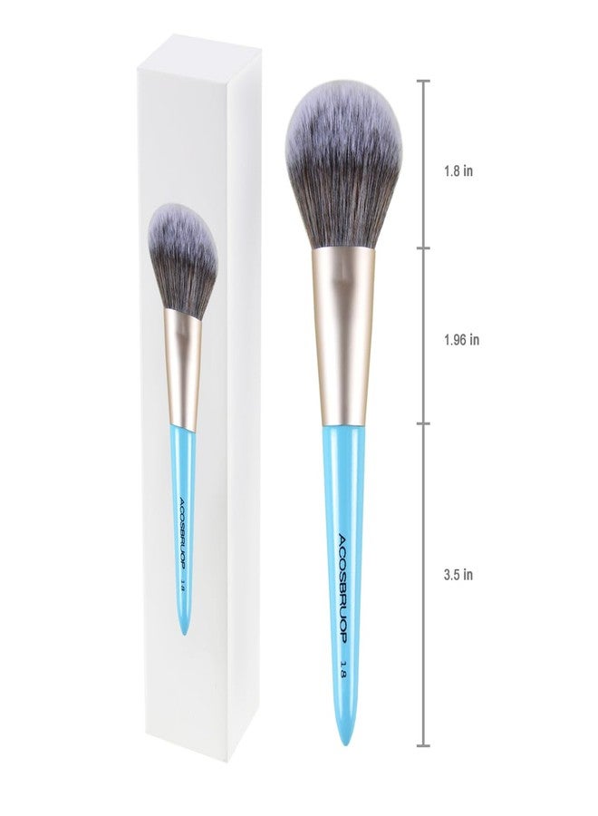 ACOSBRUOP Foundation Brush, Fluffy Powder BRUSH, Big Blush Brush, Bronzer Brush, Proffessional makeup brushes, Soft Bristles, Blue - Image 4
