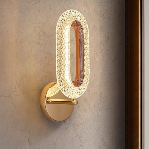 CITRA 10W Led Crystal Golden Metal Wall Light for Living Room Bedside Light - Warm White - Image 1