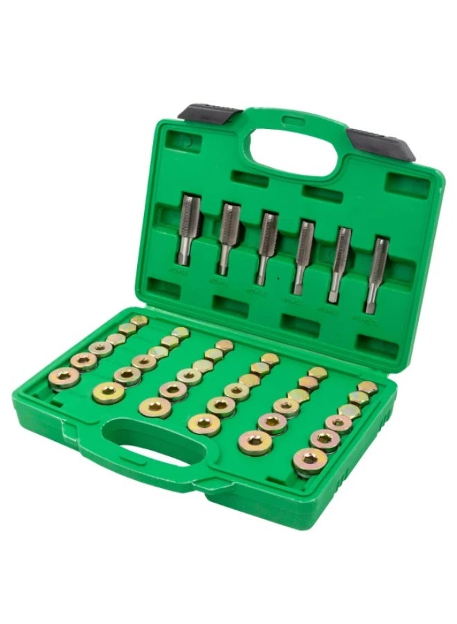 FORSAGE Oil pan thread repair set 14pcs (m13x1.25, m13x1.5, m15x1.5, m17x1.5, m20x1.5, m22x1.5), in a case - Image 2