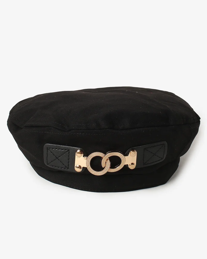 Haute Sauce Stylish Solid Black Hat
