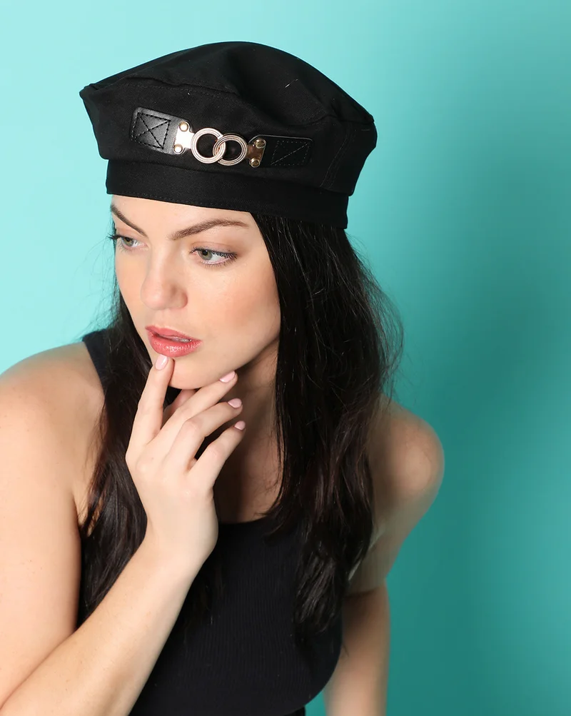 Haute Sauce Stylish Solid Black Hat
