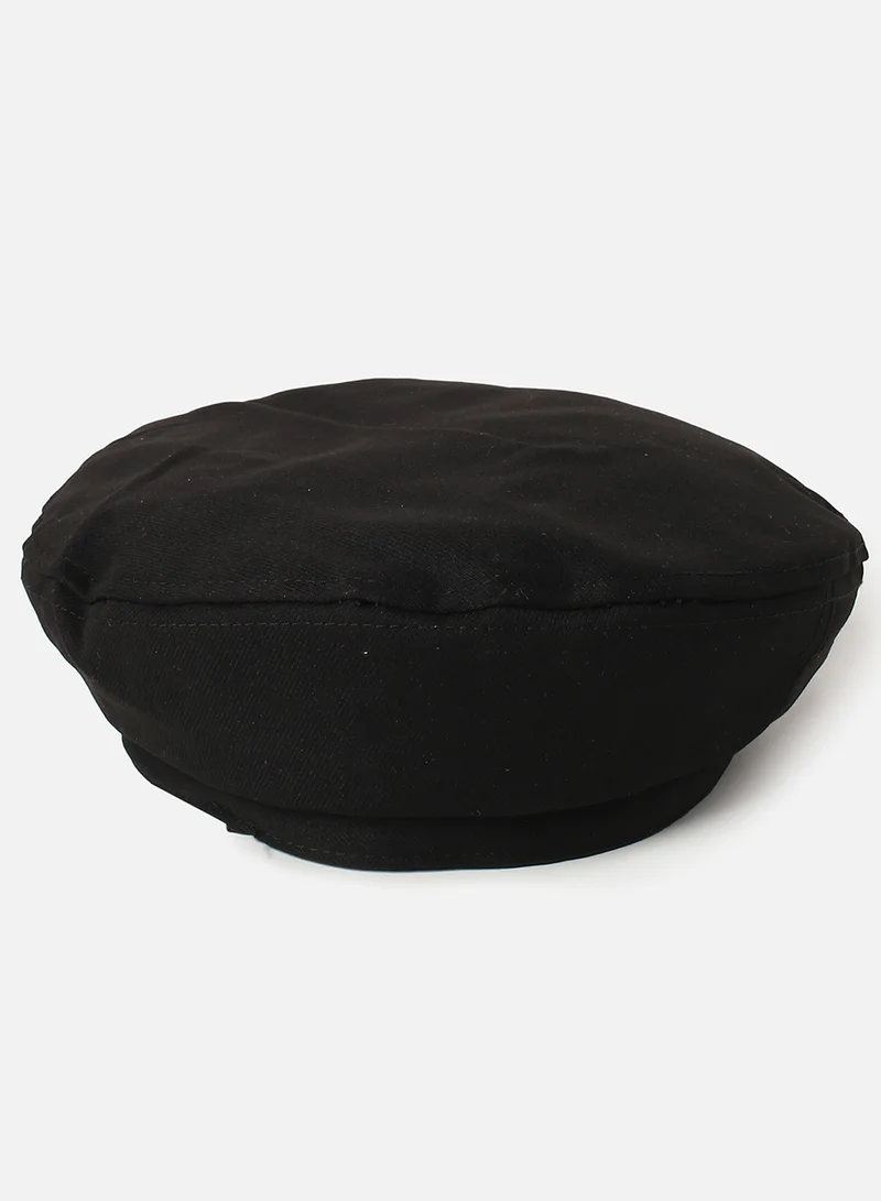 Haute Sauce Stylish Solid Black Hat