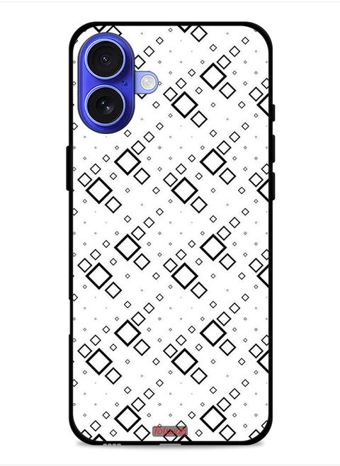Apple iPhone 16 Protective Case Cover Square Abstract Digital Art
