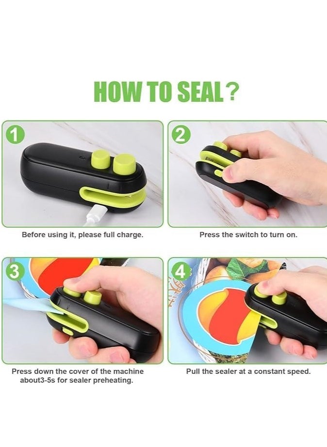 Spaceshoop Mini Bag Sealer, Portable Rechargeable Heat Sealer with Type-C, Handheld Food Storage Sealing Machine for Snacks  - Image 3
