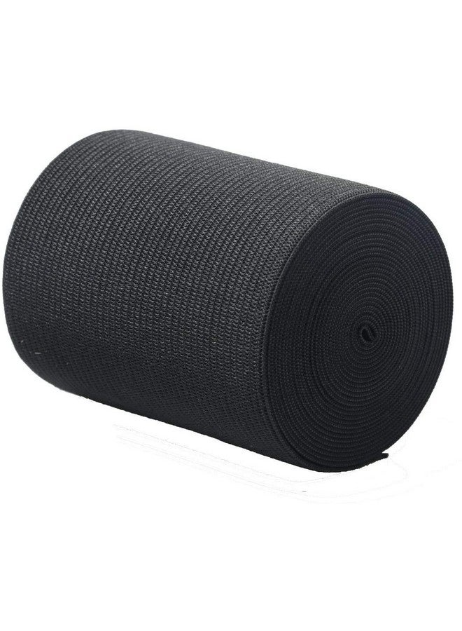 RERIVER RERIVER 3-inch Wide Black Heavy Knit Stretch Elastic Band 3 Yards Sewing Knit Elastic Spool  - Image 2
