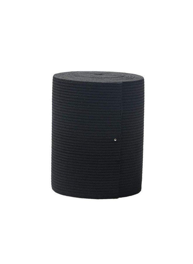 RERIVER RERIVER 3-inch Wide Black Heavy Knit Stretch Elastic Band 3 Yards Sewing Knit Elastic Spool  - Image 1