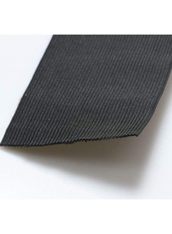 RERIVER RERIVER 3-inch Wide Black Heavy Knit Stretch Elastic Band 3 Yards Sewing Knit Elastic Spool  - Image 3