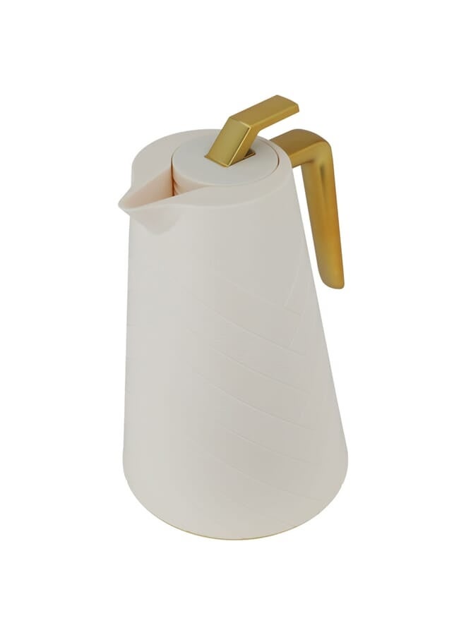 السيف غاليري ترمس جلوري، 1.5 لتر، حافظة داخلية زجاج، هيكل خارجي بلاستيك - بيج - Image 1