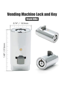 Vending Machine Lock and Key, 2 Pack Universal Security Soda Machine Lock with Tubular Keyway Fits Most T Handle Locks, Replacement for Coke Snack Candy Machine Lock - pzsku/ZAE1B1B7004A4B9E3FC20Z/45/_/1713946125/cdcc8035-cf55-4416-9393-40ade26d8be4