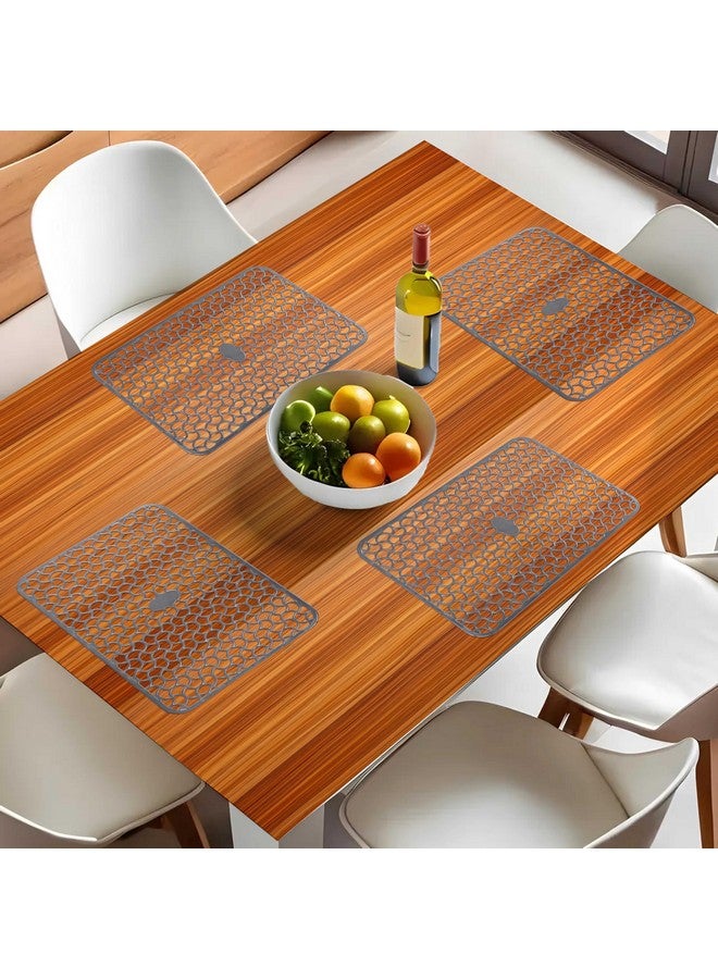 Kuber Industries Solid Thick Polyvinyl Chloride 6 Piece Refrigerator Drawer Mat Set|Waterproof Non-Slip Mats|Washable Mats Covers Pads (Grey) - Image 4