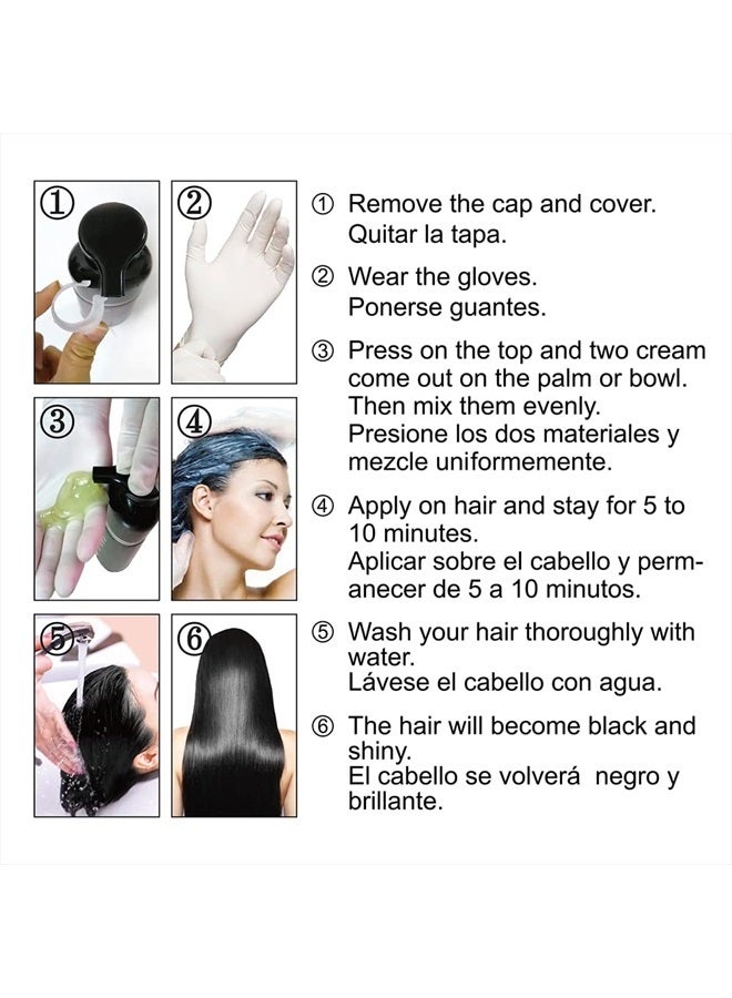 BIOGREEN ROOTS 200 ml Natural Black Hair Color Shampoo With Herbals - Black Shampoo for Grey Hair - Covers Gray Hair in 10 Minutes - Hair Coloring Shampoo for Women, Men, Adults, All Hair Types - Image 3