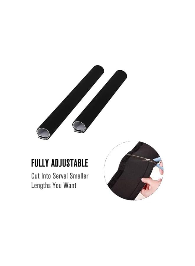 promass Cable Sleeves Neoprene Cord Organizer Management for TV USB PC Computer Network Wires DIY, Adjustable Reversible Wire Hider Black - Image 5