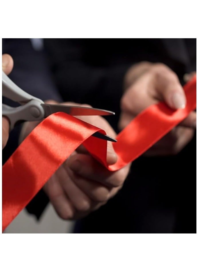 Unique شريط أحمر 1-1/2 بوصة، 25 ياردة من أقمشة الساتان الصلبة لتغليف هدايا عيد الميلاد، زينة عيد الميلاد، زينة شجرة عيد الميلاد، صنع الأشرطة، الحرف اليدوية، مشاريع الخياطة وحفلات الزفاف - Image 3