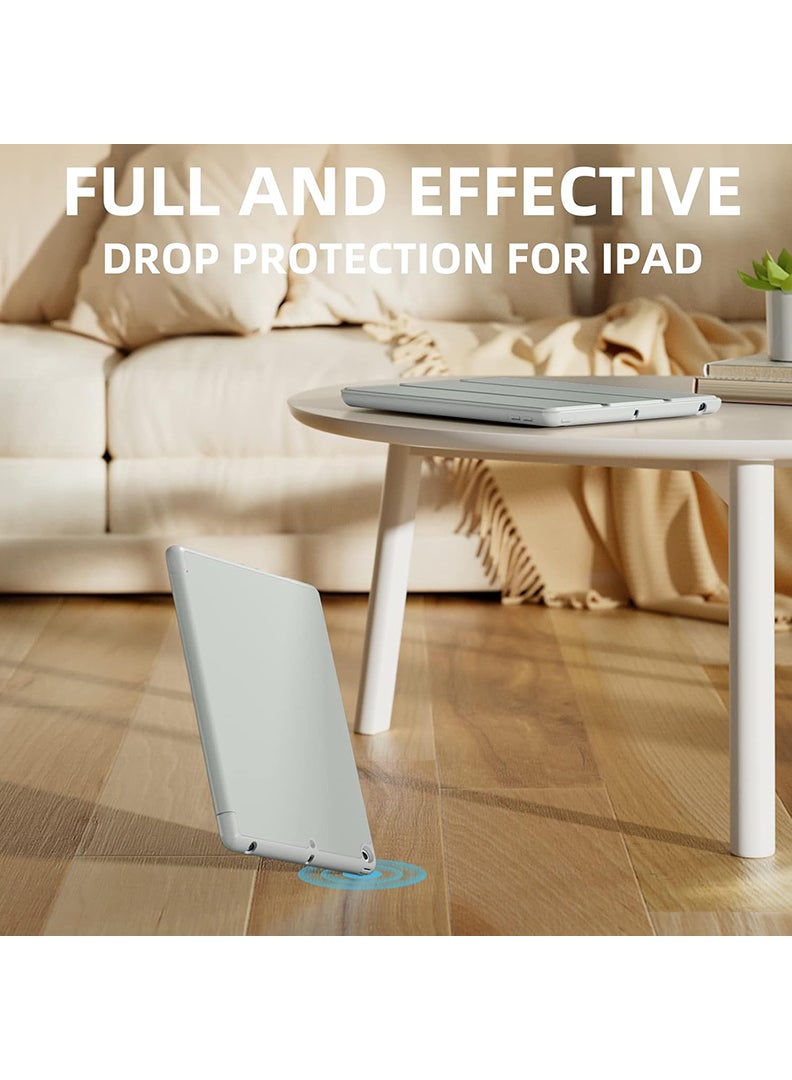Theodor Case Compatible with iPad 10.2 Inch 2021/2020/2019, for iPad 9th/8th/7th Generation Smart Case with Pencil Holder, Protective Case with Soft TPU Back, Auto Sleep/Wake Cover, Grey  - Image 3