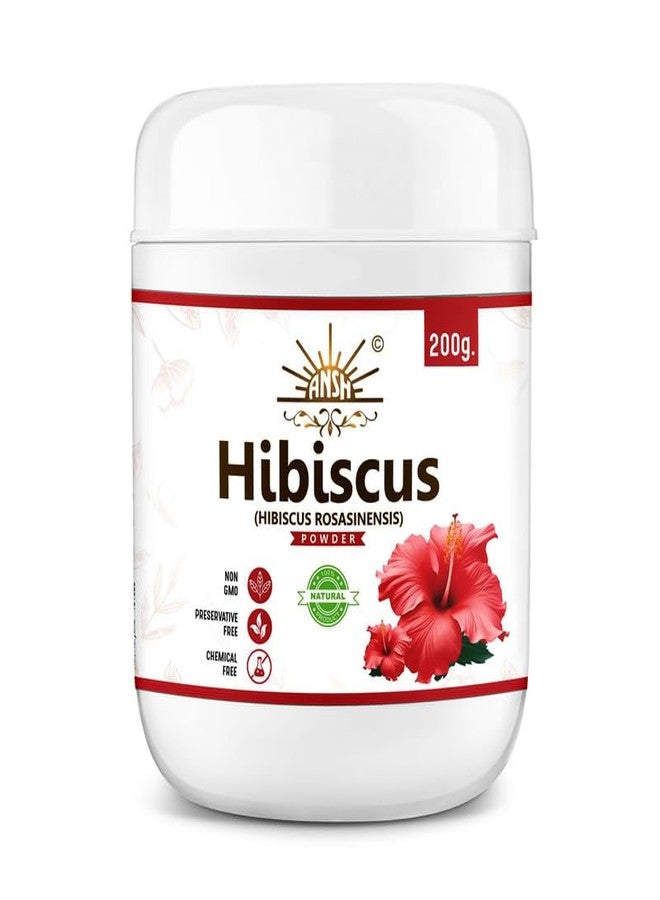 ANSH Organic Hibiscus Powder for Hair Care Growth, Deep Conditioning Hair Mask (200 Grams) - Image 1