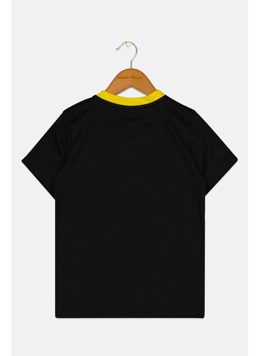 Adidas - Kids Boy Sportswear Fit Brand Logo Outdoor Tee, Black Combo - Image 1