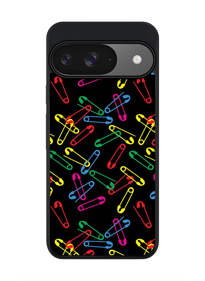 Stylizedd For Google Pixel 9 Case,Slim fit Camera Protection, Shockproof Thin Phone cover - Safety Pins  - Image 1