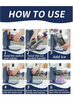 ISTARA Istara Ice Crusher Machine Electric Snow Cone Maker High Speed Motor ICEE Slushy Maker for Ice Cream Smoothie Peanut for Home Outdoor and Commercial Use  - Image 4