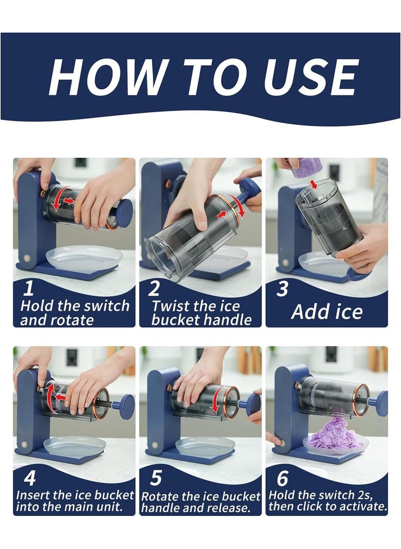 ISTARA - Istara Ice Crusher Machine Electric Snow Cone Maker High Speed Motor ICEE Slushy Maker for Ice Cream Smoothie Peanut for Home Outdoor and Commercial Use - Image 1