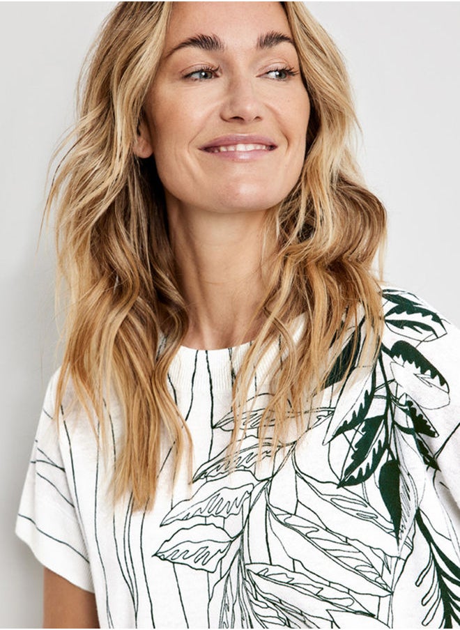 GERRY WEBER 1/2-sleeve jumper in linen/viscose  - Image 5