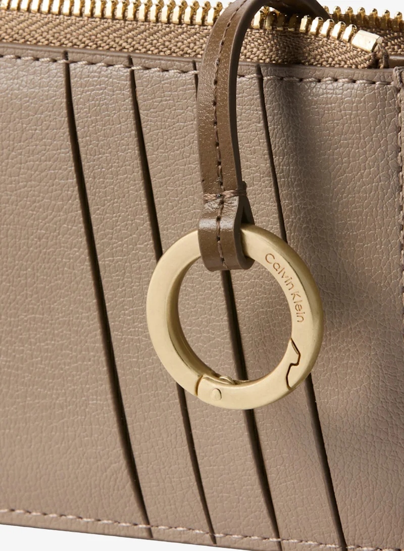 CALVIN KLEIN  Emblem Coated Zipped Card Holder for Women | Best Price UAE
