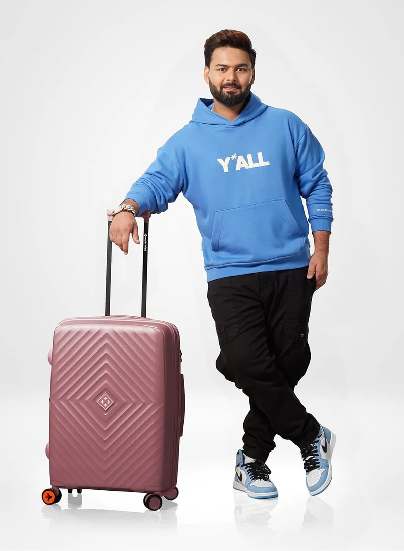 nasher miles Nasher Miles Antwerp Hard-Sided Polypropylene Luggage Set of 3 | 55cm, 65cm & 75cm | TSA Lock 8 Wheels & Expander Small, Medium & Large Trolley Bag for Travel | Suitcase (Bubblegum Pink)