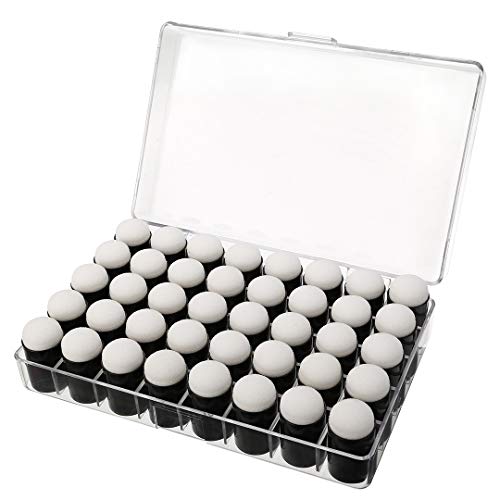 AXABING 40 Pcs Finger Sponge Daubers with Storage Box for Painting Chalk Ink Card Making Drawing - Image 1