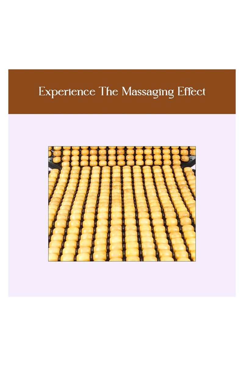 Wooden Bead Car Seat Cushion for Driver & passenger Seat Universal Fit with Ventilation Massaging Effect Durable Strings Easy Installation for Cars Trucks SUVs - - Image 4