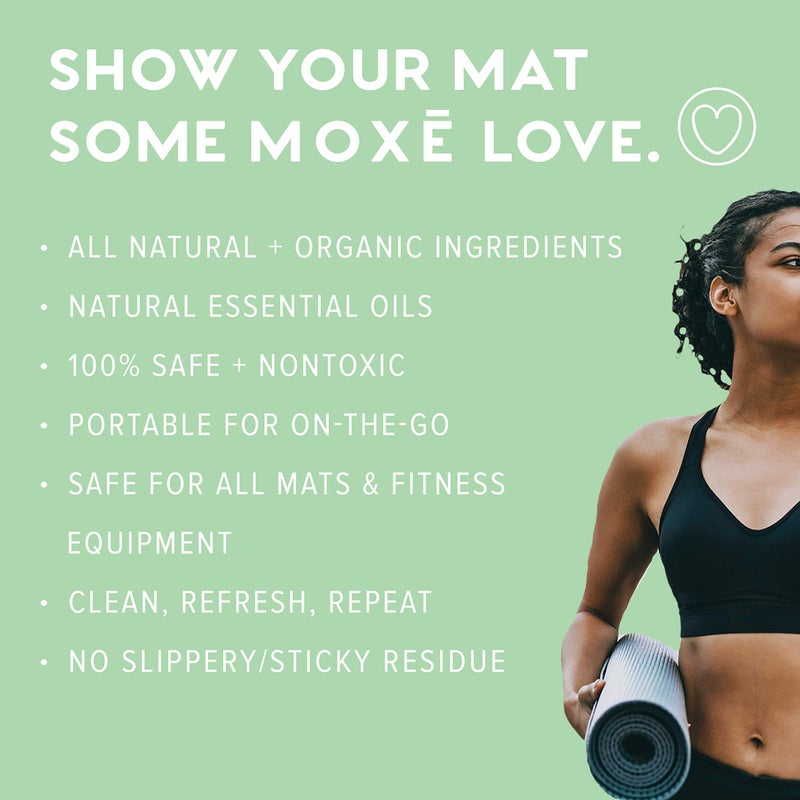 MOXE Yoga Mat Cleaner Spray  Rosemary & Lemon Essential Oil  Safe for All Mats & Exercise Equipment  Odor & Sweat Protection  Includes Microfiber Cleaning Towel  Green America Certified  4 Oz (2 Pack) - Image 4
